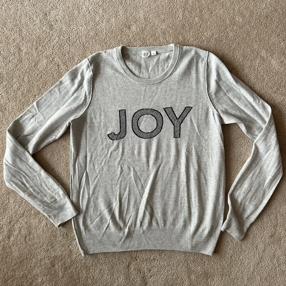 GAP Light Gray merino wool JOY Knit sweater - Picture 2 of 7